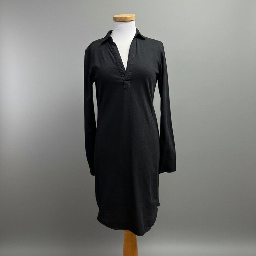 Frank & Eileen black Nicole henley dress, size XS